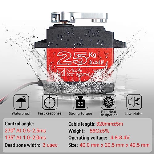 25kg High Torque Metal Gear Servo