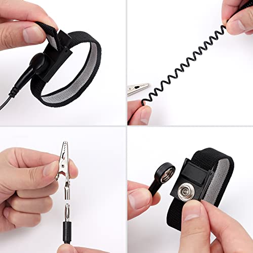Anti-Static Wrist Strap with Alligator Clip 11"