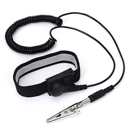 Anti-Static Wrist Strap with Alligator Clip 11"