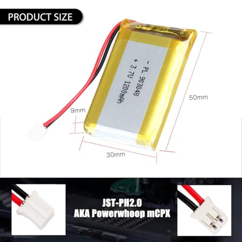 3.7V 1200mAh LiPo Battery