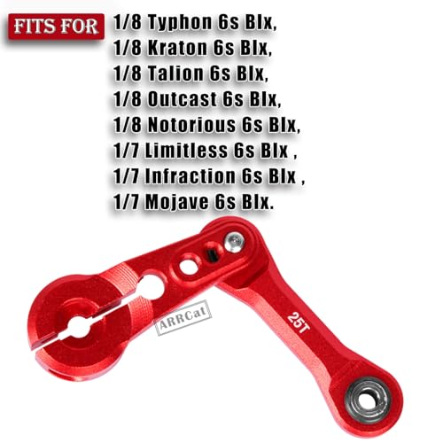 25T Tie Arm Servo Horn Steering Link Red