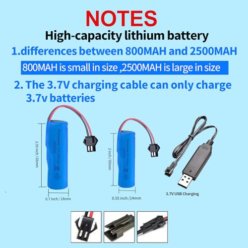 3.7V 2500mAh Li-ion Battery