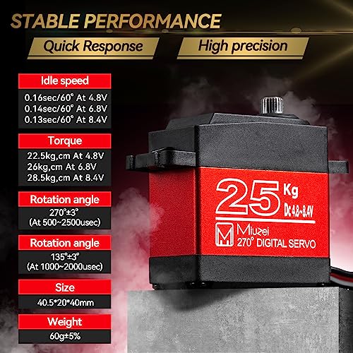 25kg High Torque Metal Gear Servo