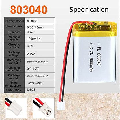 3.7V 1000mAh LiPo Battery